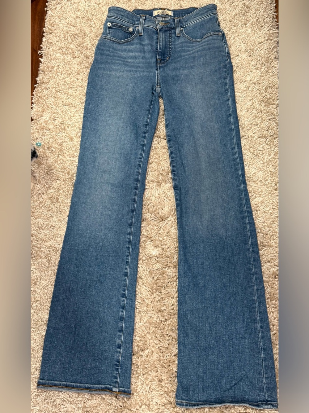 Madewell Blue Wide-Leg Kick Out Full Length- BROKEN ZIPPER